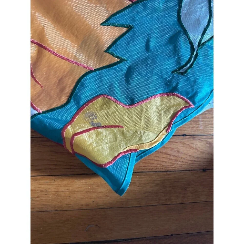 Vintage WELCOME crow fabric banner